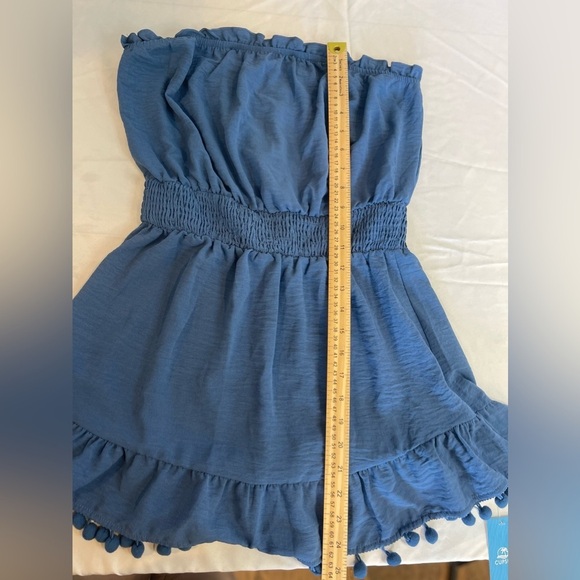 CupShe NWT Mini Dress/Swim Coverup Size Medium Navy Blue - Picture 10 of 10
